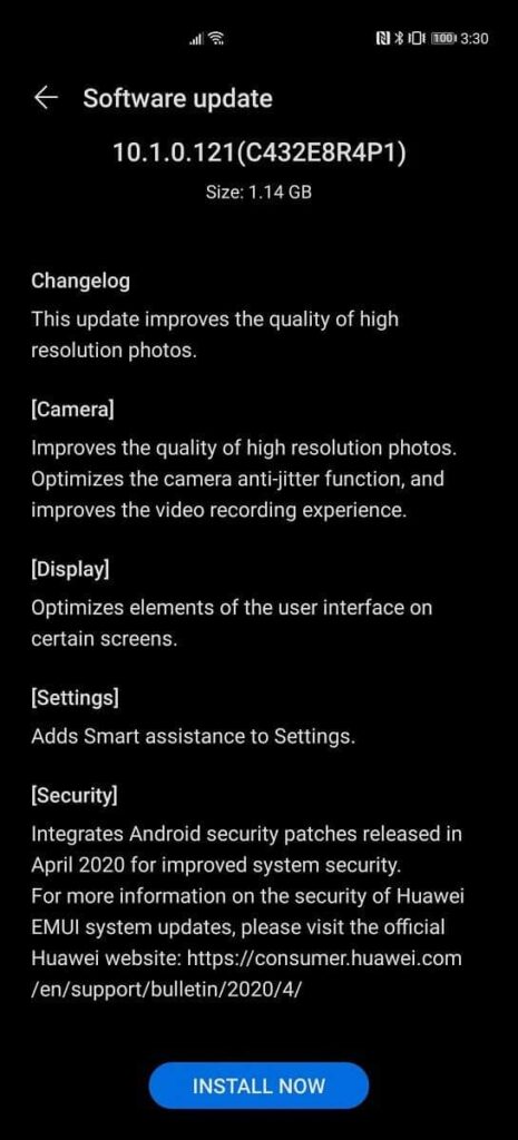 Huawei P40 series EMUI 10.1 guncelleme 3