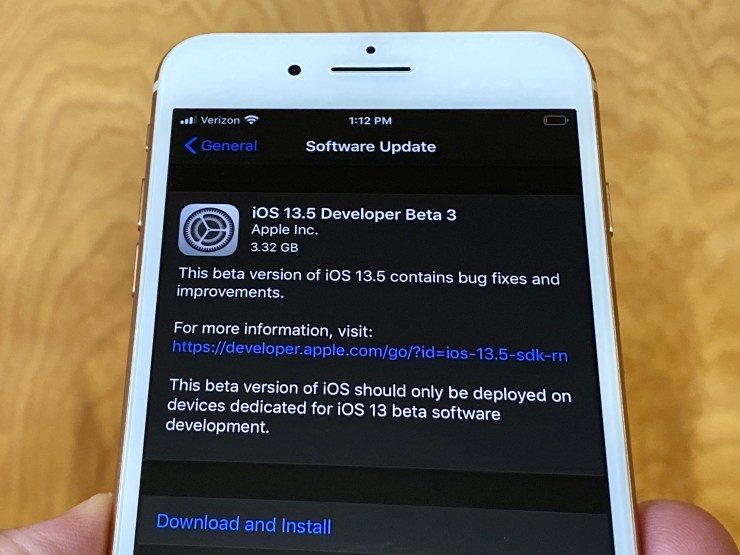 iOS 13.5 teknobizdeyiz