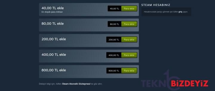 steam cuzdanina para ekleme limitleri degisti en dusuk 40 tl 0 euZmeqvi