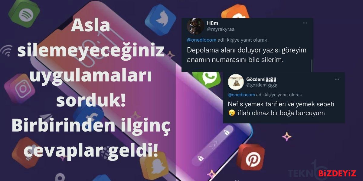 takipcilerimizin asla silemem dediginiz uygulamalar temali tweetimize gonderdigi komik yanitlar cBhvypH4