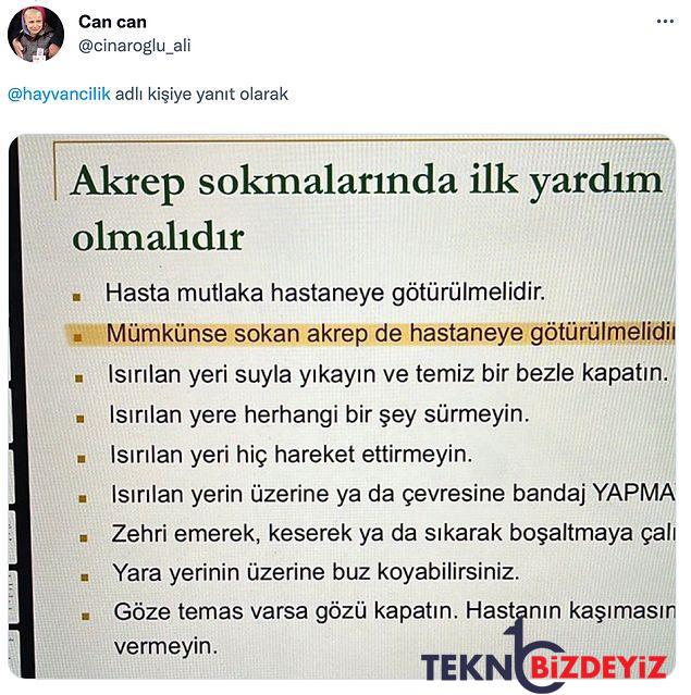 akrep sokan hastasinin akrebi yaninda getirmesini gulerek twitterda paylasan doktora reaksiyon yagdi 3 EtA5pN2X