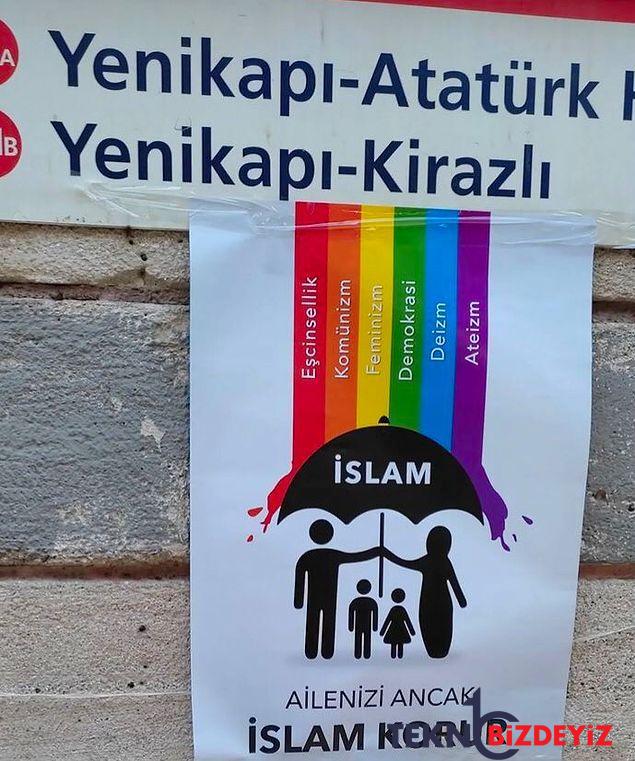 istanbulun bircok yerine asilan ailenizi fakat islam korur yazili afisler gundem oldu 0 qOr7nISd