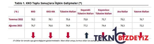 gercek bolumle birlikte obur kesimlerde itimat azaldi endustride kapasite kullanim dustu 6 58qQUqUs