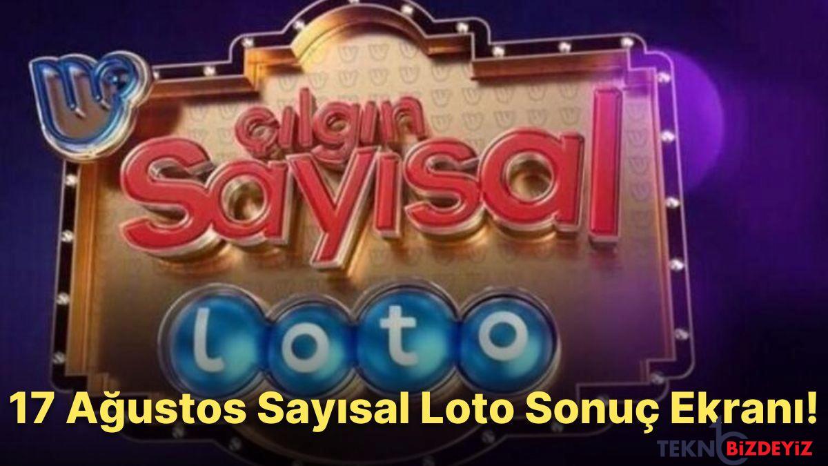 sayisal loto sonuclari aciklandi iste 17 agustos sayisal loto sonuc ekrani ve kazandiran numaralar RSMR9p4i