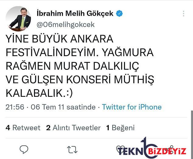 yillar evvel konserine gittigi gulsen hakkinda manasiz bir tweet atan melih gokcek yansilarin odaginda 3 Op7vu5Xl