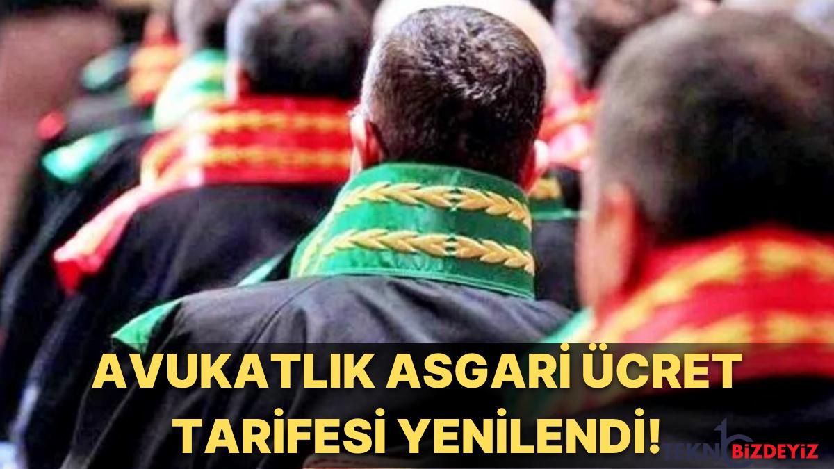 avukatlik taban fiyat tarifesi aciklandi yuzde 110 artirim yapildi L984MuCX