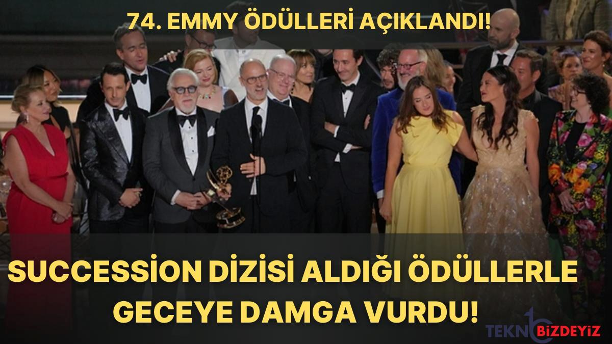 hbonun yapimciligini ustlendigi succession dizisi emmy odul merasiminde mukafatlari topladi