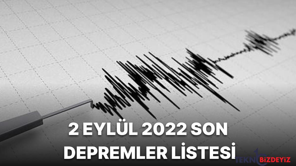 zelzele mi oldu 2 eylul 2022 afad ve kandilli rasathanesi son zelzeleler listesi CaQ4dCRJ