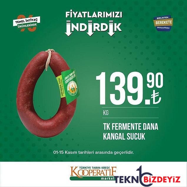 1 15 kasim tarim kredi kooperatif marketi indirimleri hangi eserlerde indirim olacak 17