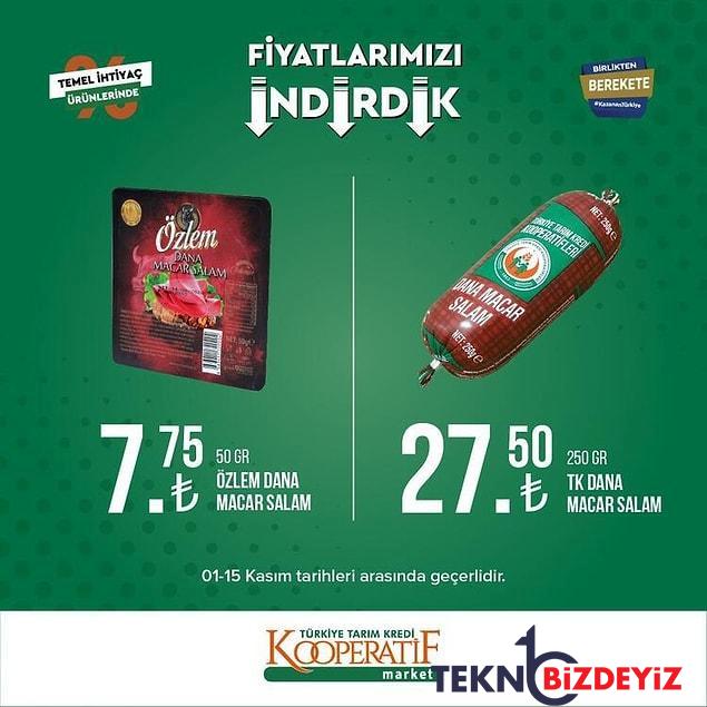 1 15 kasim tarim kredi kooperatif marketi indirimleri hangi eserlerde indirim olacak 19 6t2DKMsh