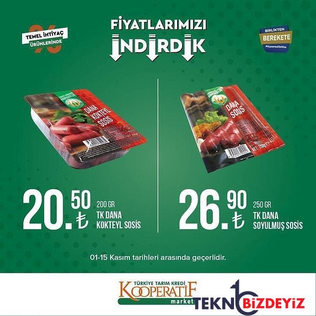 1 15 kasim tarim kredi kooperatif marketi indirimleri hangi eserlerde indirim olacak 20 ZaTduYAg