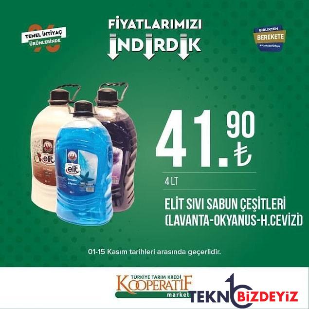 1 15 kasim tarim kredi kooperatif marketi indirimleri hangi eserlerde indirim olacak 27