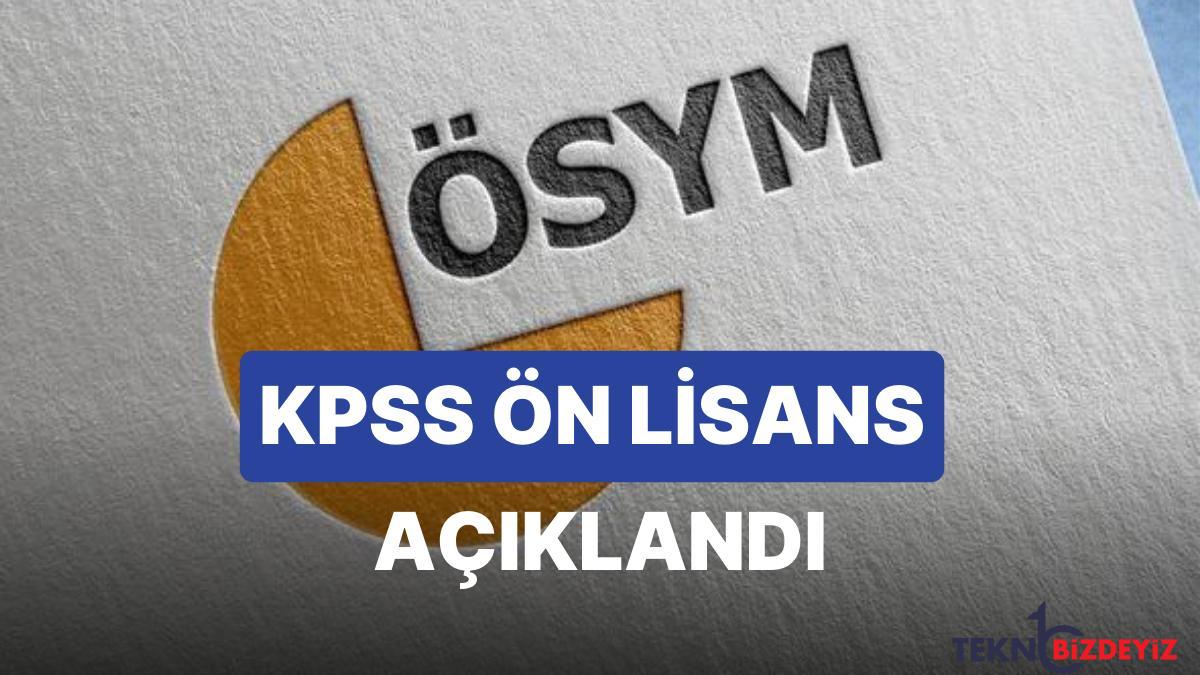 2022 kpss on lisans sonuclari aciklandi kpss on lisans sonuc ekrani kkUsnVde