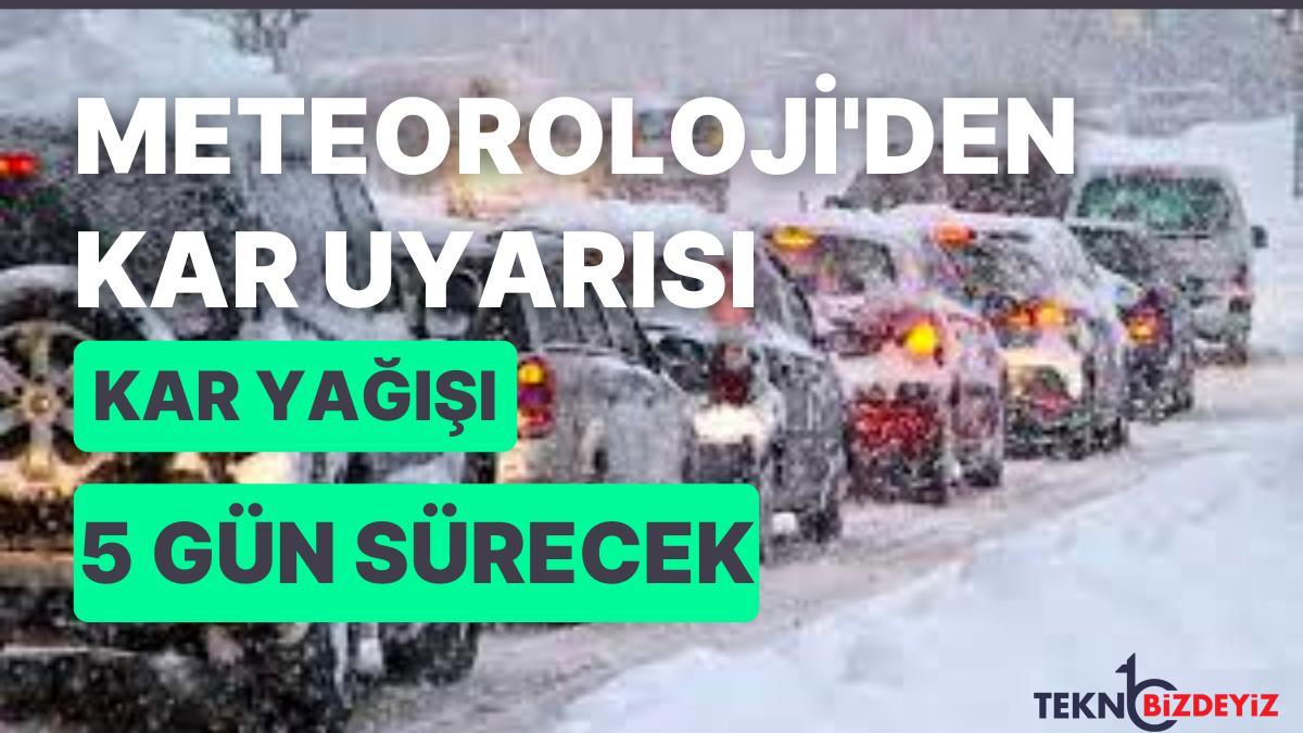 agir kar yagisi geliyor meteoroloji genel mudurlugunun yaptigi aciklamaya nazaran kar yagisi 5 gun surecek 815lTSO7