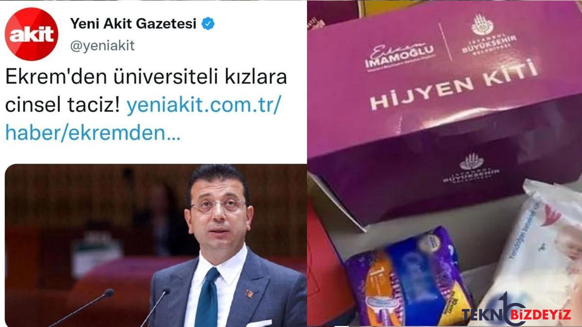 cinsel taciz diyen yeni akit ogrencilere hijyenik ped yardimi yapan ibbyi ve ekrem imamoglunu maksat aldi BTjuF1ag