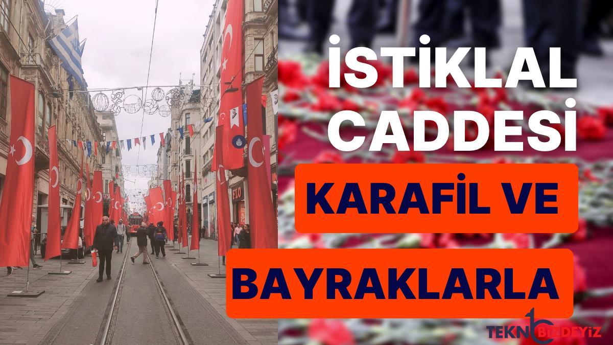 istiklal caddesi bayraklar ve karanfillerle EKwO2tCt