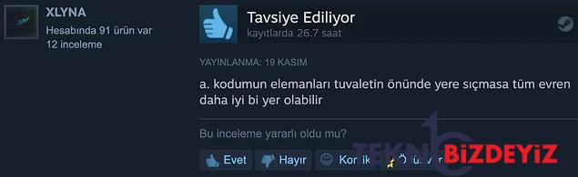 oyunlara farkli bir acidan bakarak baslarimizi acan oyunculardan haftanin en komik steam yorumlari 9