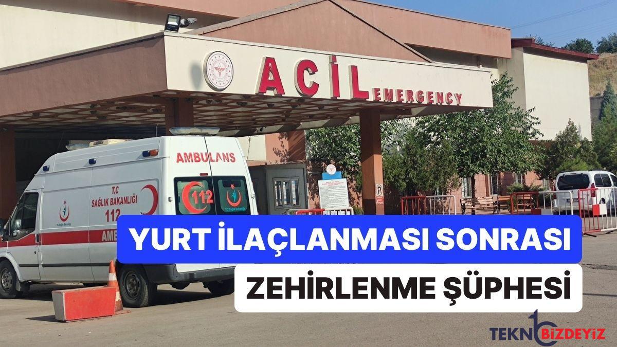 yurt ilaclandi 76 ogrenci zehirlenme kuskusuyla hastaneye kaldirildi E1lCM4SR