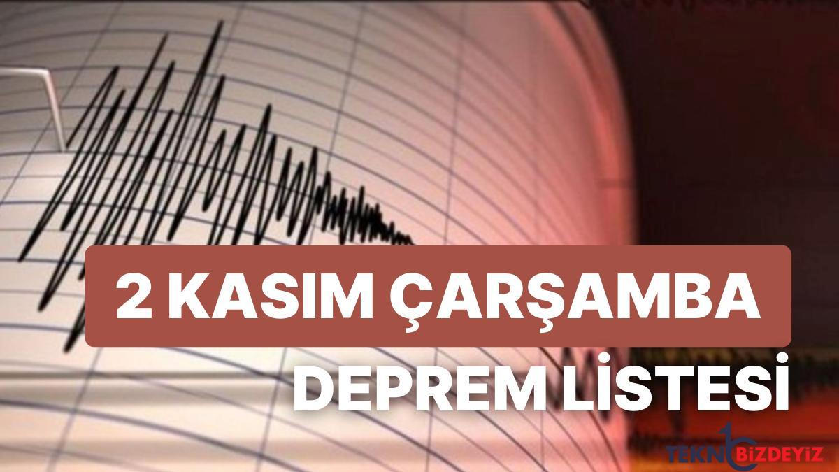 zelzele mi oldu 2 kasim carsamba afad ve kandilli rasathanesi son sarsintilar listesi h898PDj6