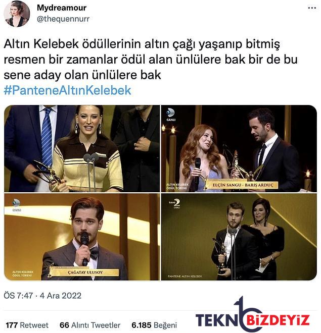 48 altin kelebek odullerinde en l dizi cifti secilen su burcu yazgi coskun ve onur seyit yaran gundem oldu 19