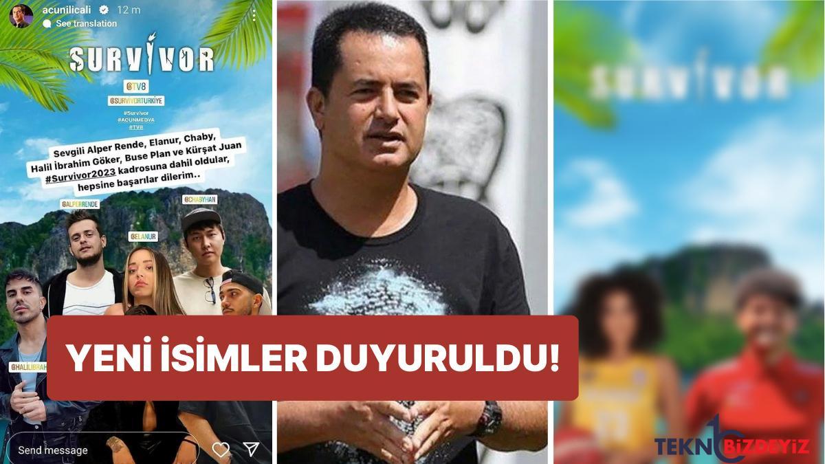 acun ilicali survivor 2023te yarisacak yeni isimleri acikladi yeni katilan isimler kimler oldu ZIfvjhQK