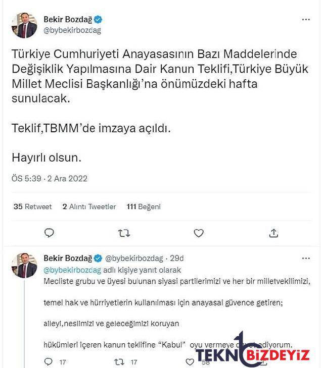 bekir bozdag acikladi anayasa degisikligi teklifi haftaya meclise sunulacak 0 MHCNnKth