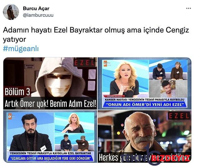 muge anlida ismini ezel bayraktar olarak degistirdigi ortaya cikan omer twitterda gundem oldu 4 OCIafHhY