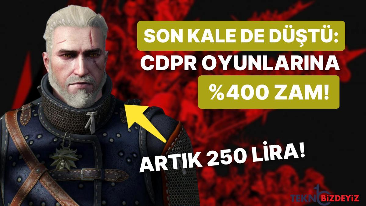 cd project oyunlarina 400 artirim geldi indirimde 15 liraya satilan the witcher 3 artik 250 lira PHTErufM