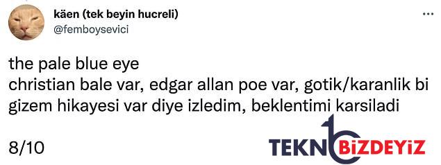 christian balein basrolde oldugu netflix sinemasi the pale blue eyei izleyenlerden birinci reaksiyonlar geldi 8 w79El6JY