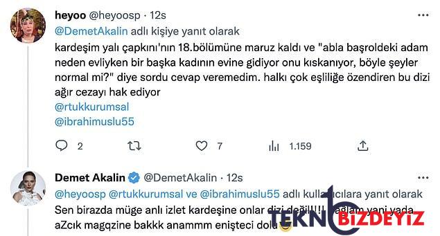 yali capkininin siki takipcisi olan demet akalin dizi hakkinda yaptigi yorumlarla tekrar beyinleri yakti 8 rybtU7ZC