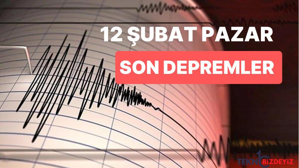 12 subat pazar afad ve kandilli rasathanesi son zelzeleler listesi sarsinti mi oldu V67ez7gP