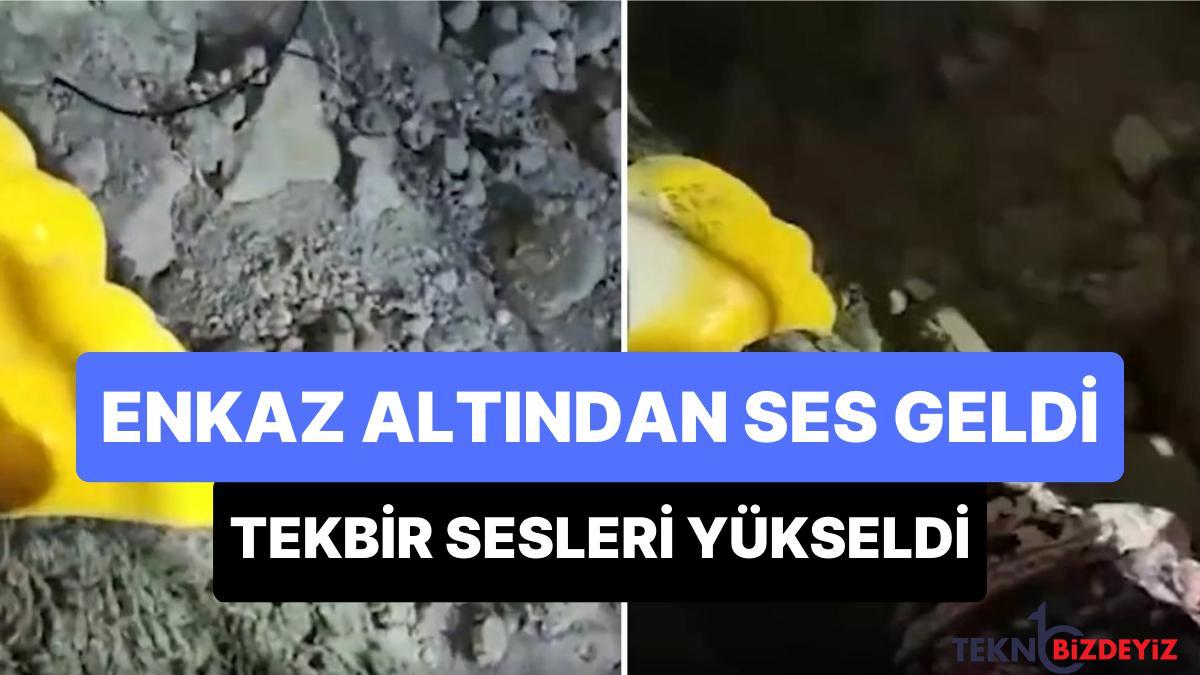 185 saatte enkaz altindan ses gelince tekbir cekmeye baslayan bireyler kurtarma takimini sinirlendirdi u5cbZMl6