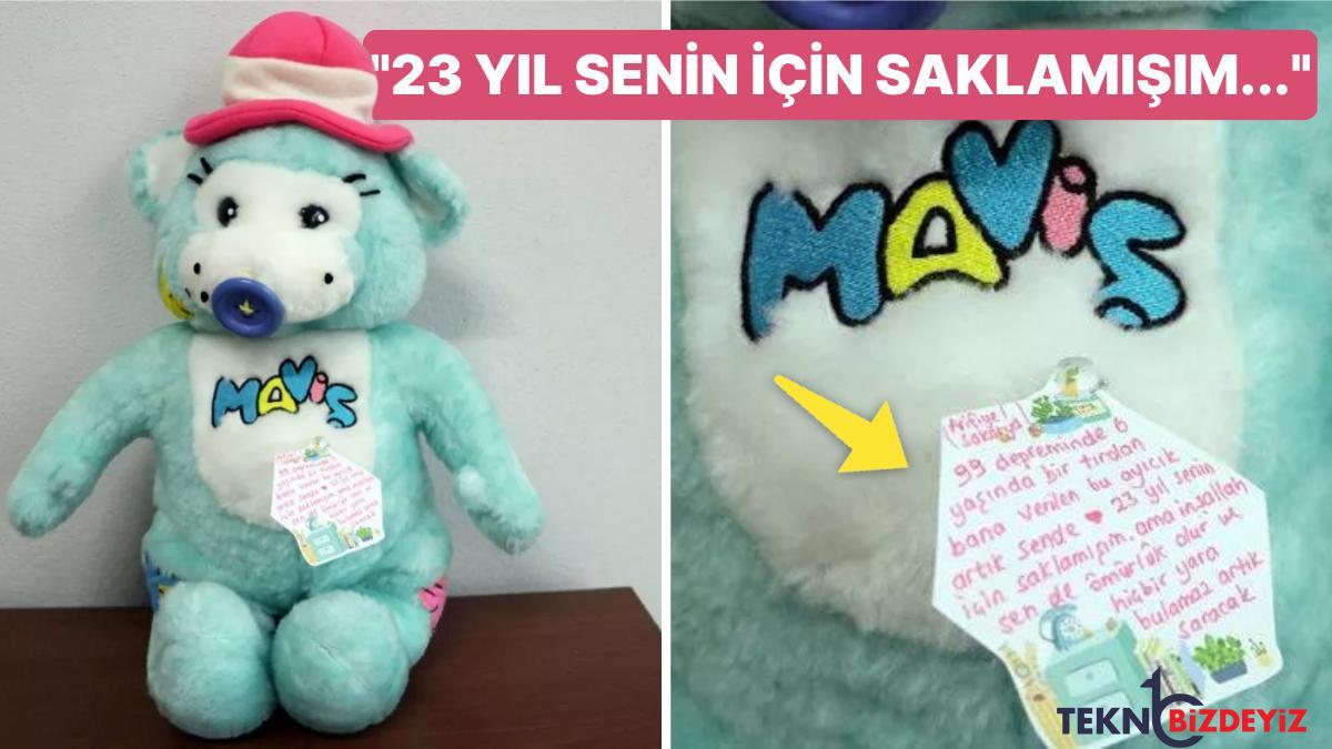 23 yil senin icin saklamisim 1999 sarsintisinda kendisine verilen oyuncak ayiyi depremzede cocuklara gonderdi MhmP3eJ7