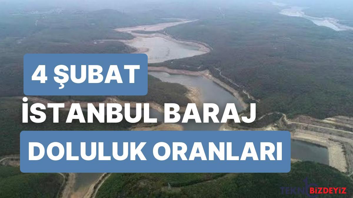 4 subat cumartesi istanbul baraj doluluk oranlarinda son durum istanbulda barajlarin yuzde kaci dolu ShQsOqnb