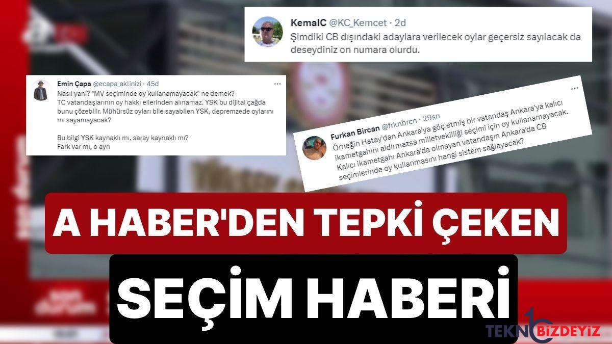 a haberden reaksiyon toplayan secim haberi wYHkgbvr