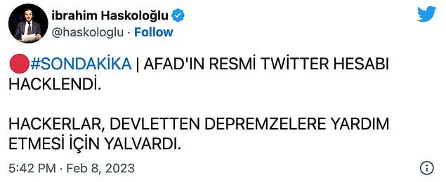 afadin twitter hesabi hacklendi hackerlar yardim icin yalvardilar 0 YKAeYVFe