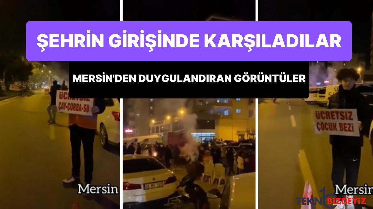 depremzedeleri kentin girisinde yiyecek ve iceceklerle karsilayan mersin halki qBDwh2Dd