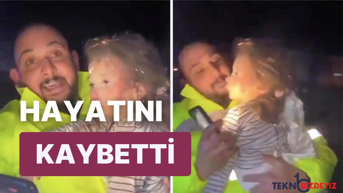 enkaz altindan yarali cikarilan bir cocuk ile canli yayin yapan kurtarma vazifelisi reaksiyon cekti