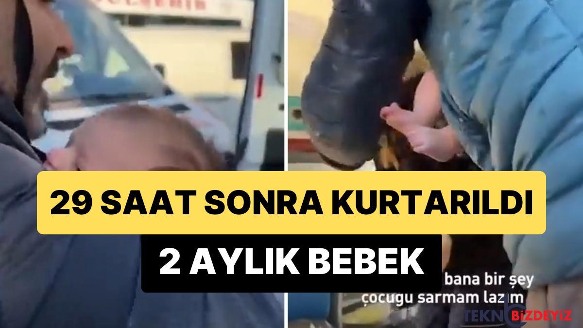 hatayda 2 aylik mehmet cinar isimli bebek 29 saat sonra enkaz altindan kurtarildi ea9lu1Ze