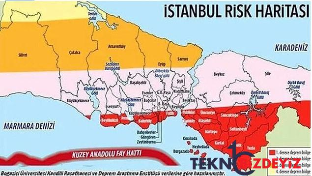 istanbul zelzele haritasi istanbul fay cizgisi nereden geciyor en riskli ilceler hangileri 3