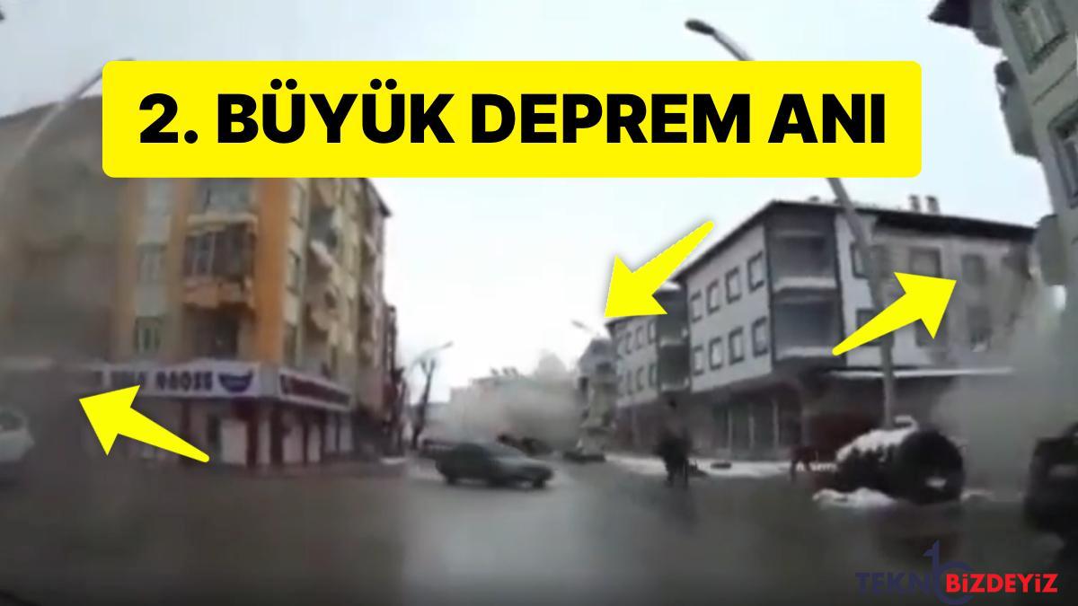 kahramanmarasta ikinci buyuk sarsinti sirasinda arac kamerasi kayittaydi binalar yerle bir oldu vVNdF1iu