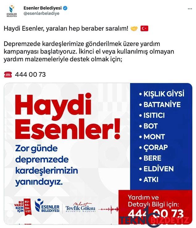 kenetlenmenin tam zamani kahramanmarastaki sarsintinin akabinde resmi kuruluslarin yayinladigi yardim listeleri 11