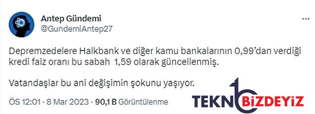 depremzedelere uygulanan indirimli kredi faizine artis yapildigi argumani toplumsal medyada gundem oldu 13 qL59mwdI