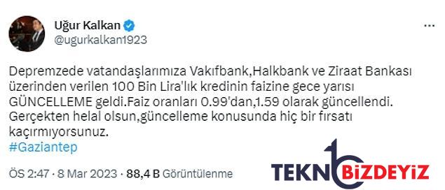 depremzedelere uygulanan indirimli kredi faizine artis yapildigi argumani toplumsal medyada gundem oldu 4