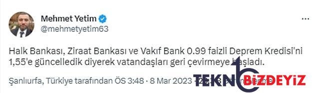 depremzedelere uygulanan indirimli kredi faizine artis yapildigi argumani toplumsal medyada gundem oldu 5 hSVu3IYe